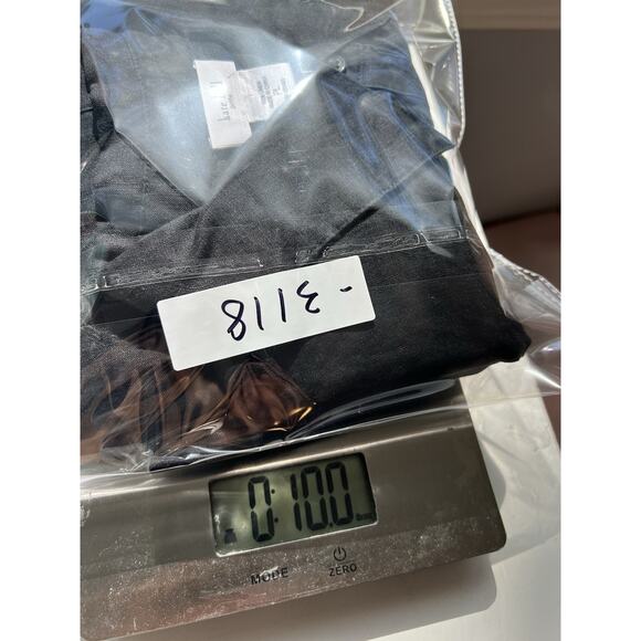 NWOT Kate Hill Women's Linen Button Up Shirt Black Petite Sz L Minimalist Boho - Picture 12 of 12